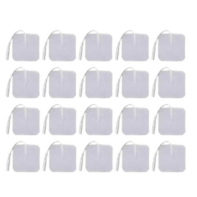 20 Pcs Tampons d'Électrode Basse Impédance Tissu Non Tissé pour Électrothérapie 4cmx4cm