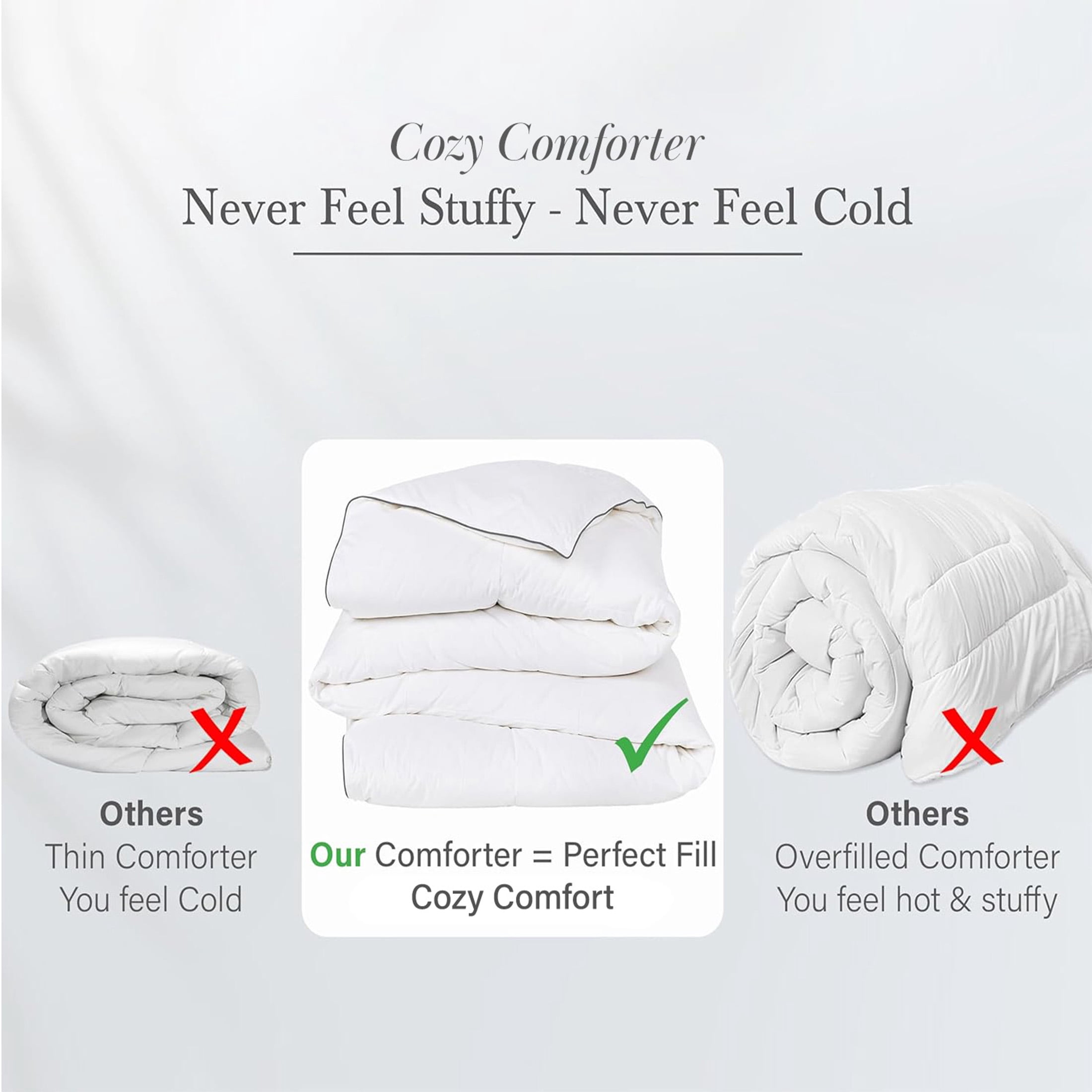 California Design Den Queen Comforter Duvet Insert With Down Alternative Fill