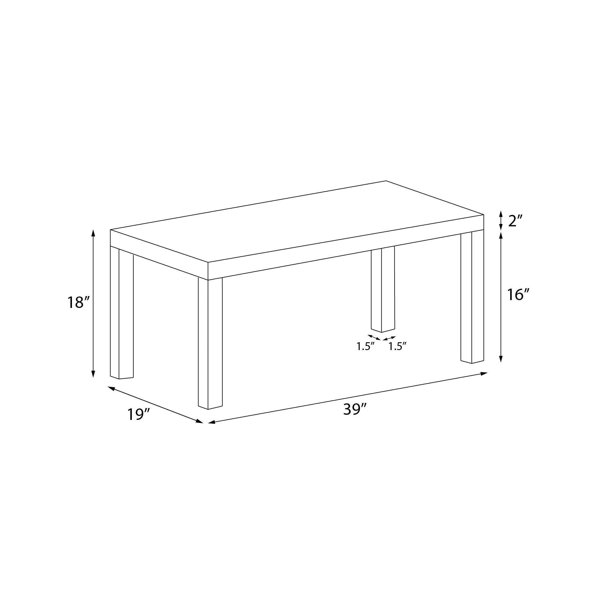 Ameriwood Home Parsons Coffee Table, White