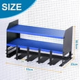 thumbnail image 2 of Unique Bargains Power Tool Organizer 3 Layers 5 Drill Storage Racks Wall Mounted Style, Blue, 2 of 5
