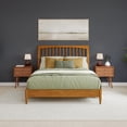 thumbnail image 2 of AFI Orleans Solid Wood Low Profile Sleigh Queen Platform Bed in Light Toffee, 2 of 13