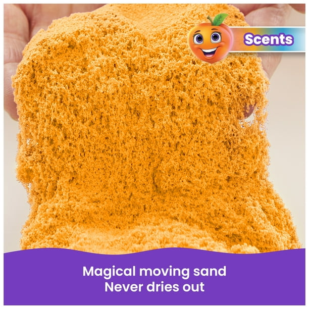 Kinetic Sand, 8oz Perfect Peach Scented Play Sand (Packaging May