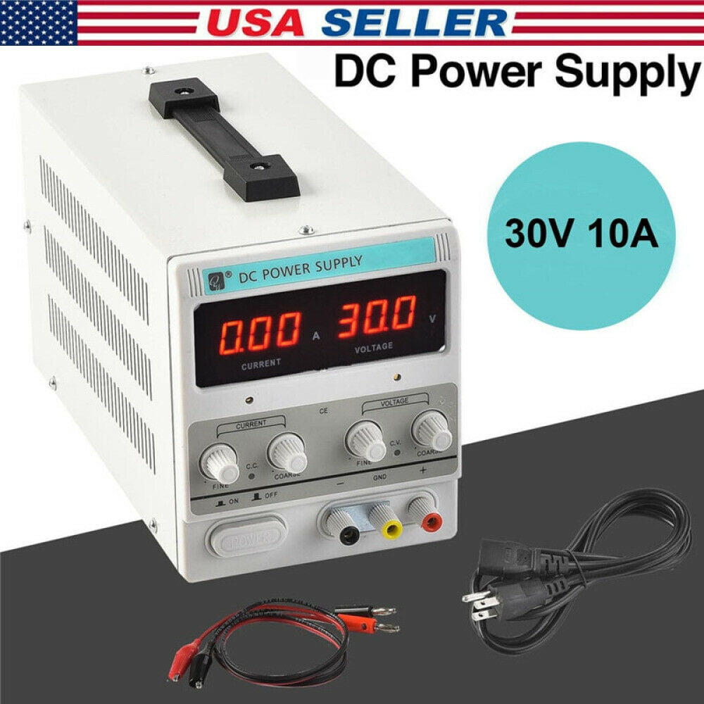 0-30V 0-10A Adjustable DC Power Supply Precision Variable Dual Digital Lab Test 