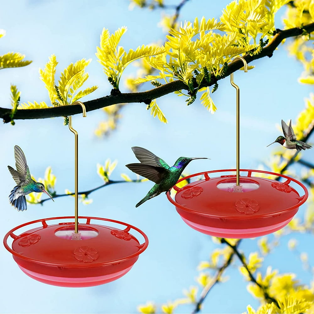 2 Pack Hummingbird Feeders for Outdoors, 12 oz Hummingbird Feeder with