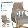 thumbnail image 5 of Poteban Patio Swivel Chairs Set of 6, Outdoor Dining Chairs with Deep Seat Cushion, All Weather Swivel Rocker Chairs with Hand-Painted Metal Frame, for Backyard Deck Lawn (Gray), 5 of 8