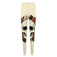 thumbnail image 5 of WULMLEO Women's Digital Skull Printted Ankle Elastic Tights Legging Saffron XL, 5 of 5