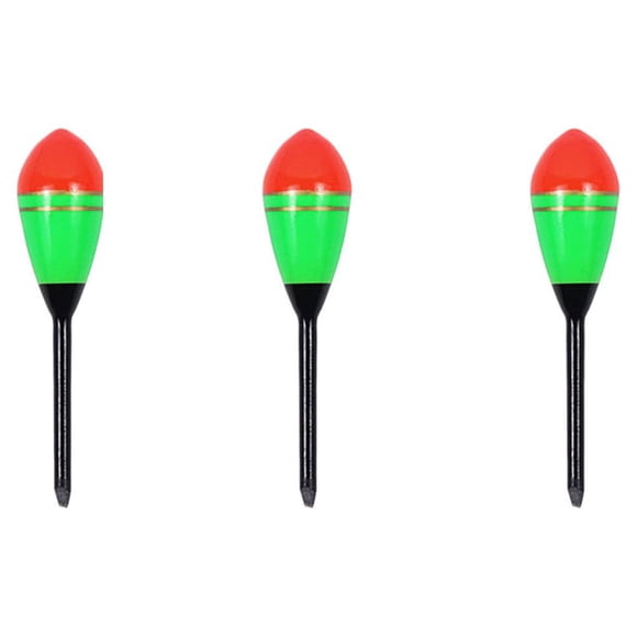 Advancent 3 uds flotadores de pesca palo de luz boya de agua dulce flotador portátil Mini corriente duradera río Bobber fluctuar al aire libre Pescar Rojo y verde