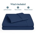 thumbnail image 6 of Bare Home 22" Extra Deep Pocket Sheet Set - Premium 1800 Collection - Ultra-Soft - Twin, Dark Blue, 6 of 9