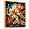 thumbnail image 2 of Designart "Bouquet Of Orange Flowers In Popart" Pop Art Floater Framed Canvas Prints, 2 of 5