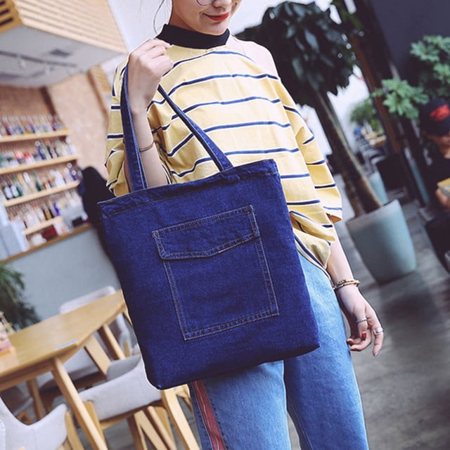 RENACLIPY Tote De Jean Con Acceso Y Capacidad Amplia Para Trabajo Y Compras