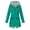 Green-1, variant on Rain Jacket For Women Lightweight Long Hooded Raincoat Waterproof Zip Up Travel Hiking Windbreaker Trench Coats
