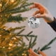 thumbnail image 4 of Silver Hanging Discoss Ball Reflector Decoration, disco ball hanging decor, party festival wedding Halloween Christmas dance, large silver discoss ball, metal frame, 2-tier design, for, 4 of 6