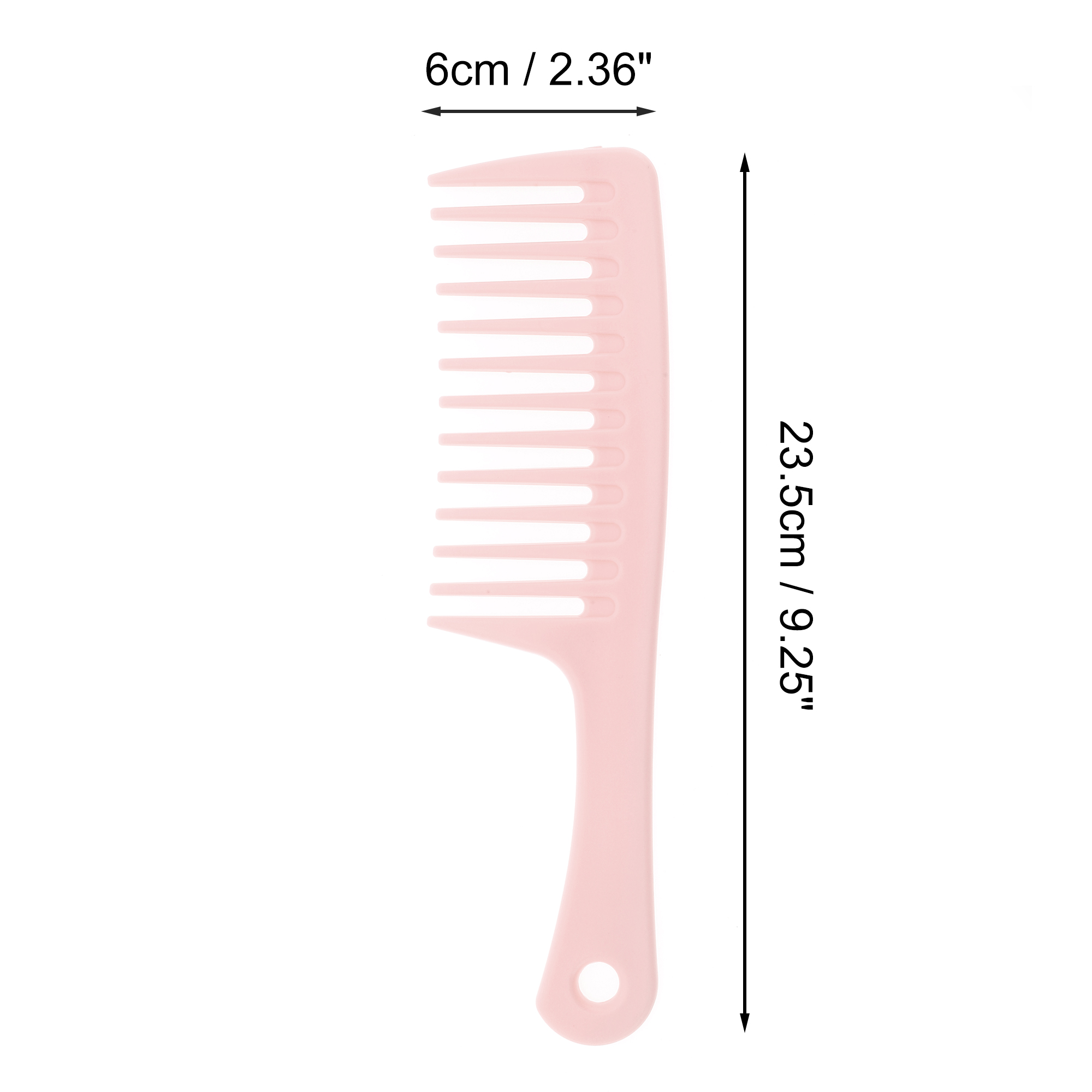 Unique Bargains 1 Pc Comfortable Wide Tooth Comb for Curly Thin Hair Light Pink
