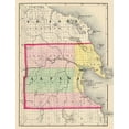 thumbnail image 2 of Walling 19x24 Gold Ornate Wood Framed with Double Matting Museum Art Print Titled - Alpena Michigan - Walling 1873, 2 of 4
