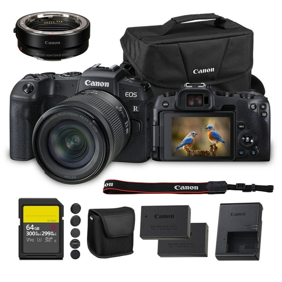 Canon EOS RP with 24-105mm f/4-7.1 Lens (3380C132)   EF-EOS R Adapter   LP-E17   Accessories