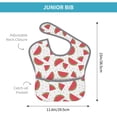 thumbnail image 4 of Hirioo Hand Drawn Watermelon for Baby Waterproof Pocket Bib Adjustable Closed for Babies Toddlers with Large Pocket 6-24Months, 4 of 8