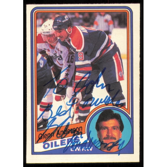Glenn Anderson Autographed 1984-85 O-Pee-Chee Card #238 Edmonton Oilers "To John" SKU #255035