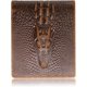thumbnail image 1 of Carteras de piel de cocodrilo para hombre: billetera plegable ultrafina de piel auténtica para hombre, estilo vintage, personal y único, con relieve de cocodrilo., 1 of 5