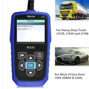 Nexas Nl102 الثقيلة شاحنة & سيارة Hd Obd2 الماسح الضوئي رمز القارئ أداة التشخيص