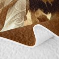 thumbnail image 5 of Manfei Western Lion Quilt King, Vintage Bible Theme King Coverlet Set, Brown, Gray Reversible, 3pcs, 1 Bedspread and 2 Pillowcases, 5 of 7