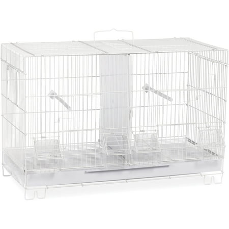 HomeStock Artisanal Artistry Bird Cage with Handcrafted Design, Intricate Details, Spacious Interior for a Stylish and Comfortable Home-Color:White,Size:Large