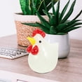 thumbnail image 2 of Glass Simulated Chicken Figurine Desktop Decorative Hen Statue for Home Office, 2 of 6