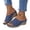 10#Dark Blue, variant on Women'S Polka Dots Platform Chunky Heel Sandals Casual Round Open Toe Wide Strap Non Slip Thick Sole Dress Mule Sandals For Summer Beach Vacation Party Walking