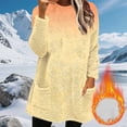 thumbnail image 5 of Womens Gradient Sherpa Pullover Casual Loose Fuzzy Fleece Sweatshirts Fluffy Fall Winter Soft Plush Outerwear with Pockets, 5 of 5