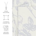 thumbnail image 5 of Noble Linens Light Blue Garden Pattern 3-Piece Duvet Cover Set, King/Calking, 5 of 11