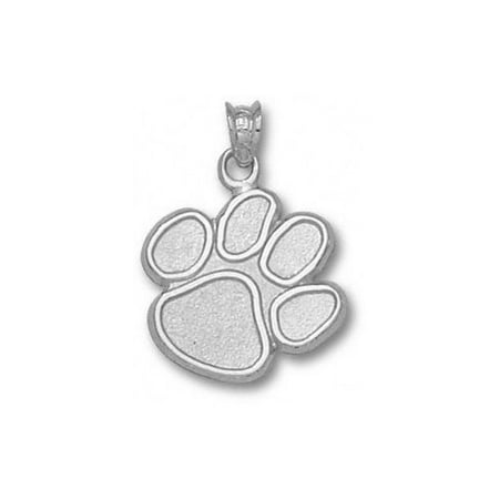 NCAA - Clemson Tigers 5/8" Sterling Silver Paw Pendant