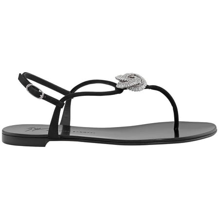 

Giuseppe Zanotti Black Rosalia Crystal Embellished Thong Sandals Brand Size 35 ( US Size 5 )