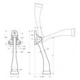 thumbnail image 2 of DHK5CR003 5" Kickdown Holder, Lifetime Brass Finish, 2 of 2