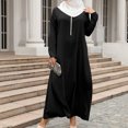 thumbnail image 4 of Islamic Maxi Dress for Women Abaya Long Sleeve Dress Comfortable Loose Muslim One-Piece Dress Full Length Kaftan, 4 of 9
