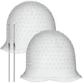 thumbnail image 2 of Hair Coloring Highlighting Cap 2 Pcs Reusable Silicone Frosting Dye Caps Pull, 2 of 5