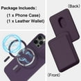thumbnail image 5 of iPhone 12 Pro Max Case with Wallet [Camera Cover Slide Lens] Soft TPU Cover [Compatible with MagSafe] Slim Thin Scartchproof Full Body Protective Magnetic Phone Case for iPhone 12 Pro Max Purple, 5 of 14