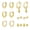 Gold, variant on 14K Gold Plated Hoop Earrings Set for Women, 6 Pairs Dainty Huggies Earring, Sterling Silver Hypoallergenic Cartilage Earrings, Trendy Earring Stacks for Multiple Piercing Jewelry Gift