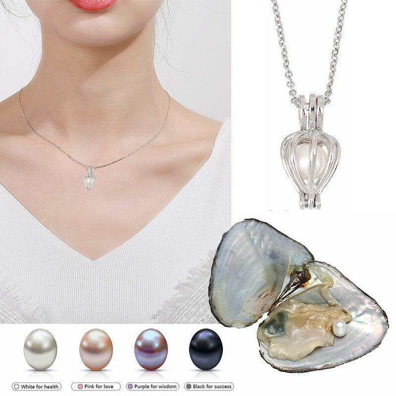 Love Wish- Pearl Necklace Oyster Clam 