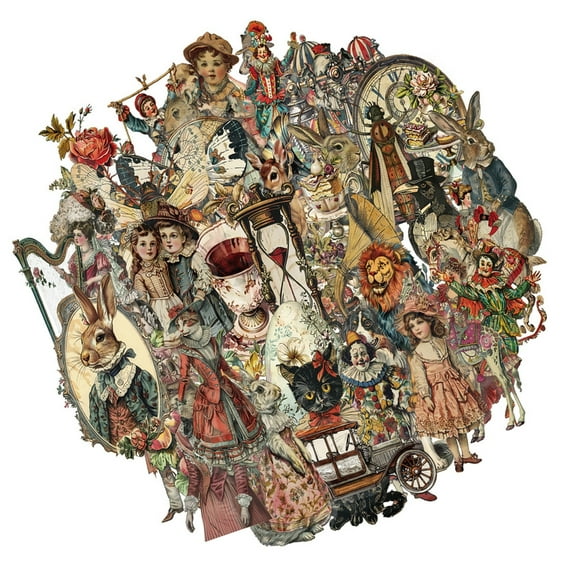 Sinyiin 50 Sheets Decorative Sticker Waterproof Sticker Victorian Era Sticker for Laptop