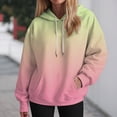 thumbnail image 2 of Godom Hoodies for Women 2025 Fall Trendy Gradient Color Drawstring Pullover Tops Casual Loose Oversized Y2k Sweatshirts, 2 of 6