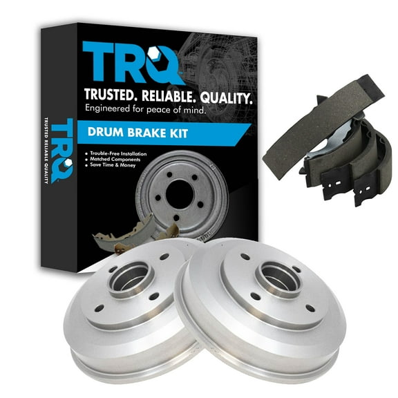 TRQ Rear Brake Drum & Shoe Kit Fits Select 00-08 Ford Focus