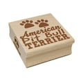 thumbnail image 1 of American Pit Bull Terrier Dog Paw Prints Fun Text Square Rubber Stamp Stamping Scrapbooking Crafting - Small 1.25in, 1 of 7