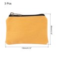 thumbnail image 2 of Uxcell Coin Purse Pouch Change Purses Small Organizer Bags 3.15" x 5.12", Yellow 3Pcs, 2 of 5