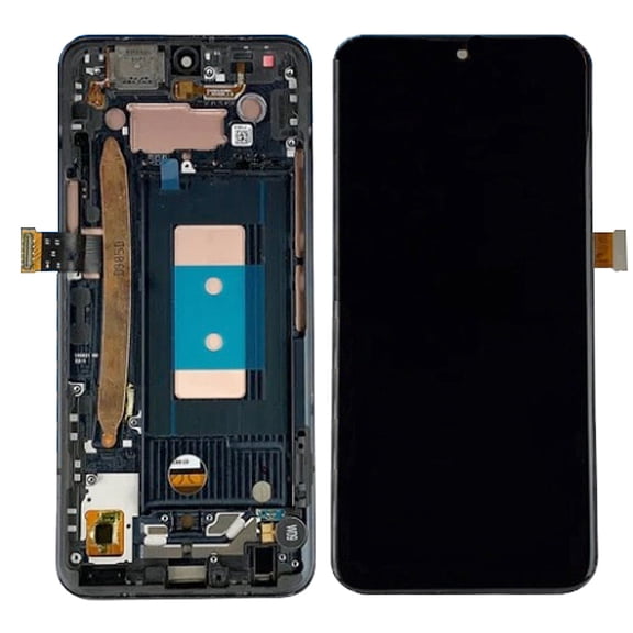 Replacement OLED Display Touch Screen Digitizer Assembly With Frame For LG G8X ThinQ / V50S ThinQ 5G - Aurora Black