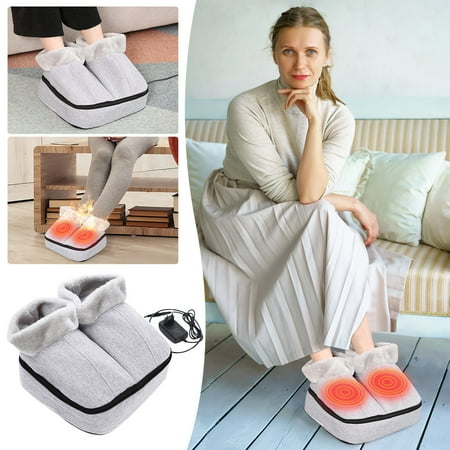 

Felirenzacia Office Heating Massage Boots Winter High-top Indoor Household Electric Heating Foot Warmer Massage Shoes Foot Warmer
