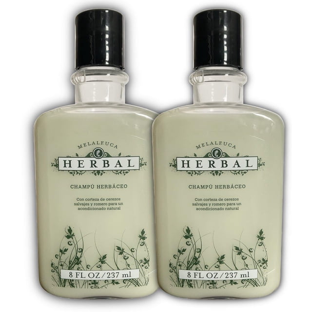 Melaleuca® Champú Herbáceo con 14 Extractos Naturales | Paquete con 2 Botellas de 237 ml c/u | Unisex | Uso Diario | Limpieza e Hidratación Natural (Romero)