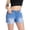 Light Blue 2, variant on jinghuiyue Womens Ripped Denim Shorts Mid Rise Stretchy Frayed Raw Hem Casual Summer Jean Shorts L