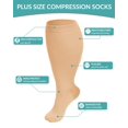 thumbnail image 2 of 2 Pairs Medical Sport Plus Size Compression Socks - 20-30mmhg Graduated Knee-High Support for Men & Women, Ideal for Soccer, Running, and Nurses, 2 of 7