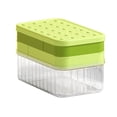 thumbnail image 2 of Bandeja para cubitos de hielo 2 en 1, molde multifuncional de silicona para hacer palitos de hielo con caja de almacenamiento, color verde, 2 of 10