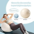 thumbnail image 3 of YR 55CM Exercise Ball, Anti-Burst and Slip Resistant Yoga Ball for Gym Fitness and Physical Therapy, White, 3 of 8
