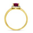 thumbnail image 5 of 10k Yellow Gold Oval Rhodolite Garnet And Diamond Ring, 5 of 6